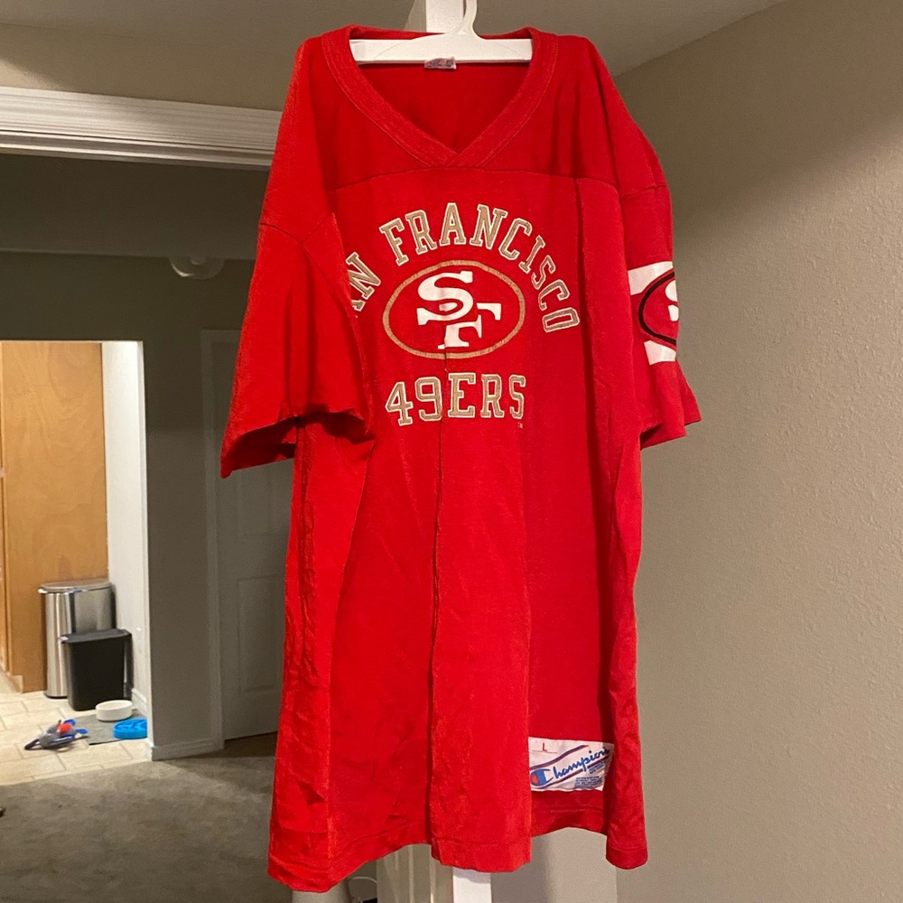 Vintage 49ers Champion Jersey Tee - size L